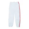 Bonne Suits Side Stripe White Blue Track Pants In White