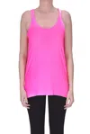 Bonneterie Universel Flourescent Viscose Tank Top In Shocking Pink