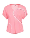 Bonneterie Universel Woman T-shirt Fuchsia Size 0 Linen, Elastane In Pink