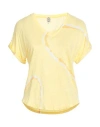 Bonneterie Universel Woman T-shirt Yellow Size 2 Linen, Elastane