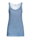 Bonneterie Universel Woman Tank Top Blue Size 3 Viscose In Blue
