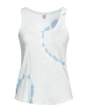 Bonneterie Universel Woman Tank Top Sky Blue Size 2 Linen, Elastane