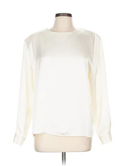 Pre-owned Bonnie & Norma Long Sleeve Blouse In White