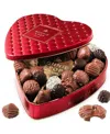 Bonnie & Pop Chocolate Truffle Gift Tin, Heart, 2 Lbs
