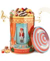 Bonnie & Pop Christmas Musical Popcorn Tin, Small In Transparent