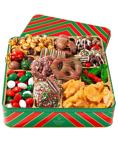 Bonnie & Pop Christmas Sweets Gift Tin, 45 Pieces In Transparent