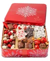 Bonnie & Pop Christmas Sweets Gift Tin, 6 Sections In Transparent