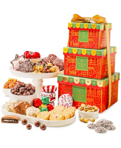 Bonnie & Pop Christmas Sweets Gift Tower, 3 Boxes In Multi