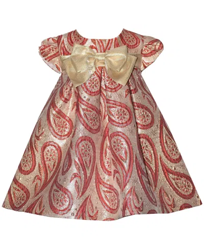 Bonnie Baby Baby Girls 2 Piece Short Sleeves Party Dress And Panty Set In Multi