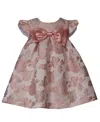 Bonnie Baby Baby Girls Floral Trapeze Party Dress In Brown
