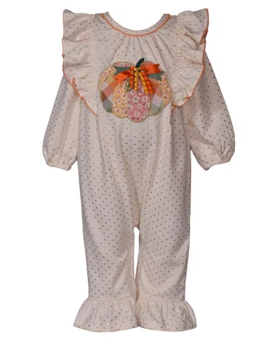 Bonnie Baby Baby Girls Harvest Coverall In Brown