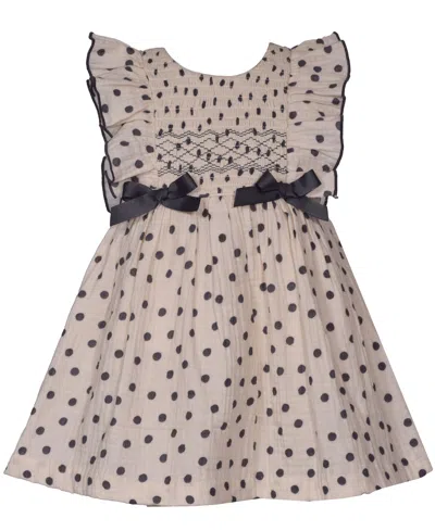 Bonnie Baby Baby Girls Polka Dot Smocked Dress