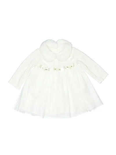 Pre-owned Bonnie Baby Babies' Dress In White