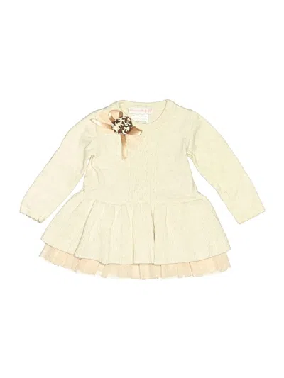 Pre-owned Bonnie Baby Babies' Dress In White