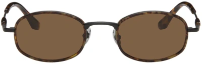 Bonnie Clyde Black & Brown Bicycle Sunglasses In Black/brown