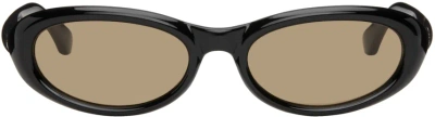 Bonnie Clyde Black Groupie Sunglasses In Black/brown