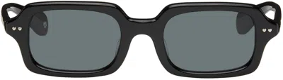 Bonnie Clyde Black Montague Sunglasses In Black & Black Lens