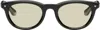 Bonnie Clyde Black Rom-com Sunglasses In Black/olive