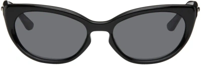 Bonnie Clyde Black Scaredy Sunglasses In Black/black