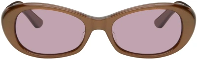 Bonnie Clyde Brown Magic Sunglasses In Brown/fuschia