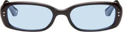 Bonnie Clyde Brown Rodeo Sunglasses In Dark Brown/blue