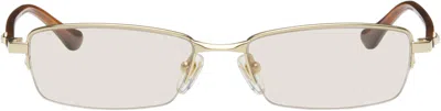 Bonnie Clyde Gold & Brown Lucky Star Sunglasses In Gold & Brown Tint