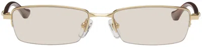 Bonnie Clyde Gold Lucky Star Sunglasses In Gold & Brown Tint
