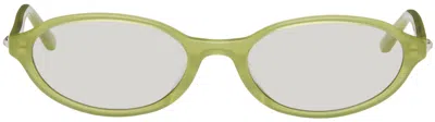 Bonnie Clyde Green Baby Sunglasses In Milky Green Grey