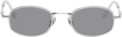 Bonnie Clyde Silver Bicycle Sunglasses In Clear/black