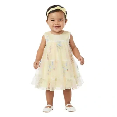 Bonnie Jean Baby Girls Sleeveless A-line Dress In Yellow