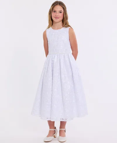 Bonnie Jean Kids' Big Girls Sequin Lace Ballerina Communion Dress In White