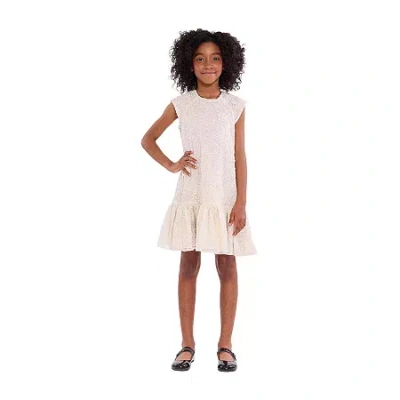 Bonnie Jean Big Kid Girls Short Sleeve Cap Drop Waist Dress In Neutral