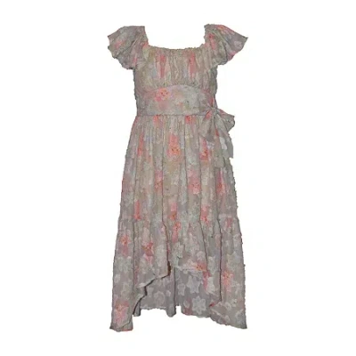 Bonnie Jean Big Kid Girls Short Sleeve Flutter A-line Dress In Multi