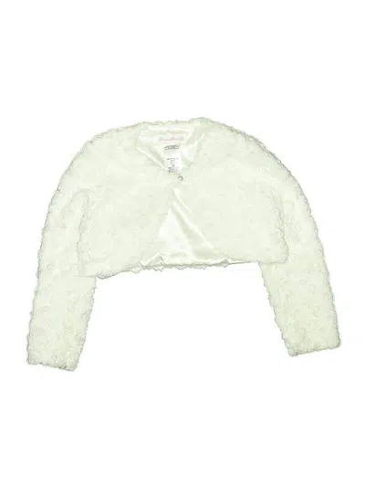 Pre-owned Bonnie Jean Kids' Cardigan Sweater In White