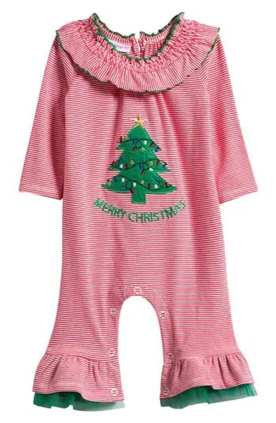 Bonnie Jean Babies'  Christmas Tree Romper In Pink