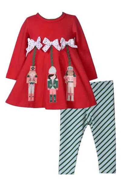 BONNIE JEAN BONNIE JEAN DANGLING NUTCRACKER TUNIC & LEGGINGS SET
