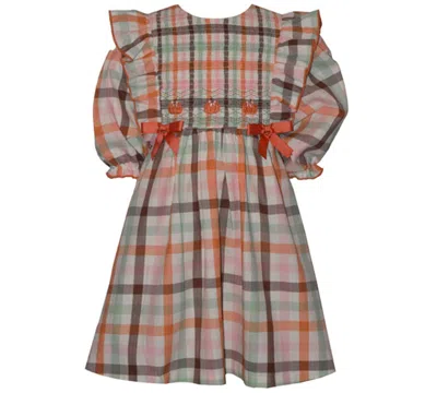Bonnie Jean Kids' Girls' 2t-6x Long-sleeve Plaid Dress In Multi