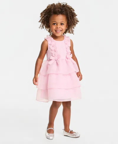 Bonnie Jean Kids' Girls' 2t-6x Ruffled Organza Party Dress In Pink