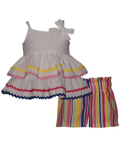 Bonnie Jean Kids' Girls' 2t-6x Sleeveless Top And Shorts, 2-piece Set In Multi
