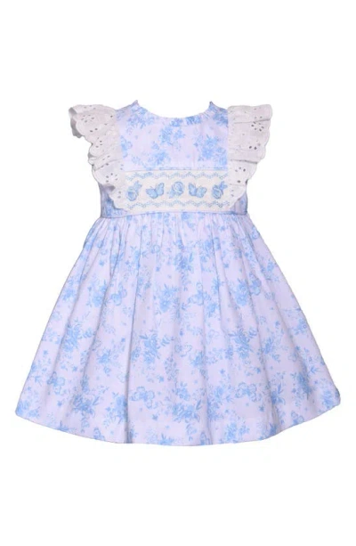 Bonnie Jean Kids' Ruffle Toile Party Dress In Blue