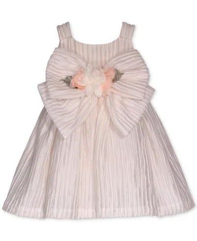 Bonnie Jean Kids' Little & Toddler Girls Pleated Taffeta Party Dress In Ivory