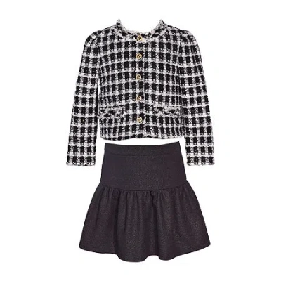 Bonnie Jean Kids' Little Girls 2-pc. Skirt Set In Black