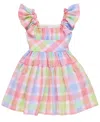 Bonnie Jean Toddler And Little Girls Linen Check Dress In Multicolor