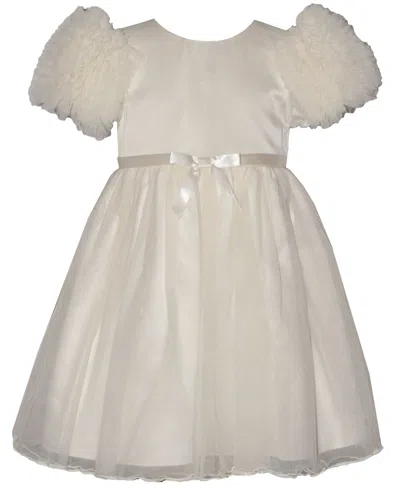 Bonnie Jean Kids' Toddler And Little Girls Puff Sleeved Party Dress In Neutral