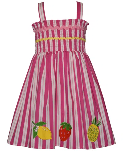Bonnie Jean Kids' Toddler Girls' 2t-6x Fruit Applique Dress In Pink