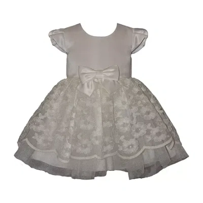 Bonnie Jean Babies' Toddler Girls Short Sleeve Cap A-line Dress In Gray