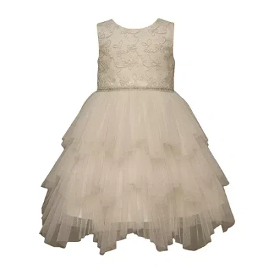 Bonnie Jean Toddler Girls Sleeveless Babydoll Dress In Neutral