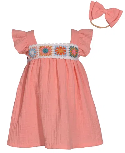 Bonnie Baby Baby Girls Crochet Float Dress