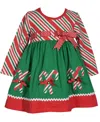 BONNIE BABY BABY GIRLS LONG SLEEVED KNIT DRESS