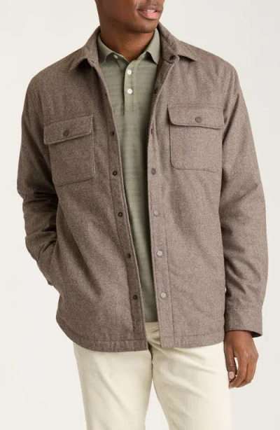 Bonobos Brushed Wool Blend Twill Shacket In Gray